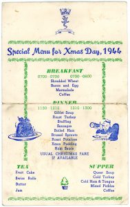 H.M.S. Lizard Special Menu for Xmas Day, 1944